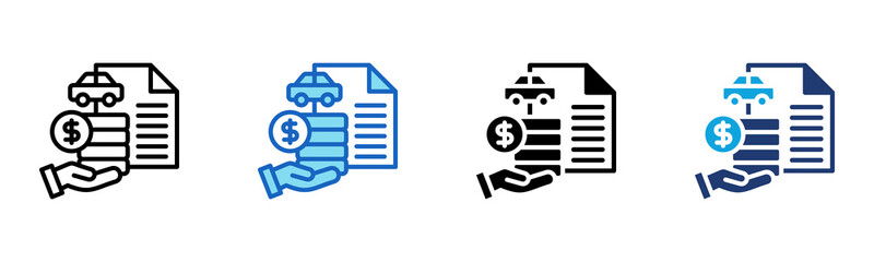 Lease Option icon Multi Style Vector Illustration 