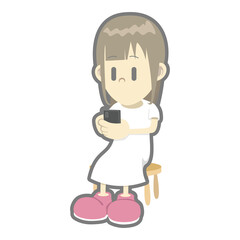 スマートフォンとおんなのこ