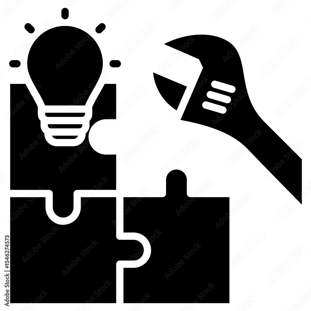 Poster Problem Solving Glyph Icon