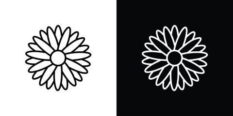 Aster icon in black. flat graphic vector icon