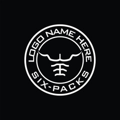 Minimal Six Packs icon logo vector