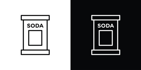 baking soda icon in black. flat graphic vector icon