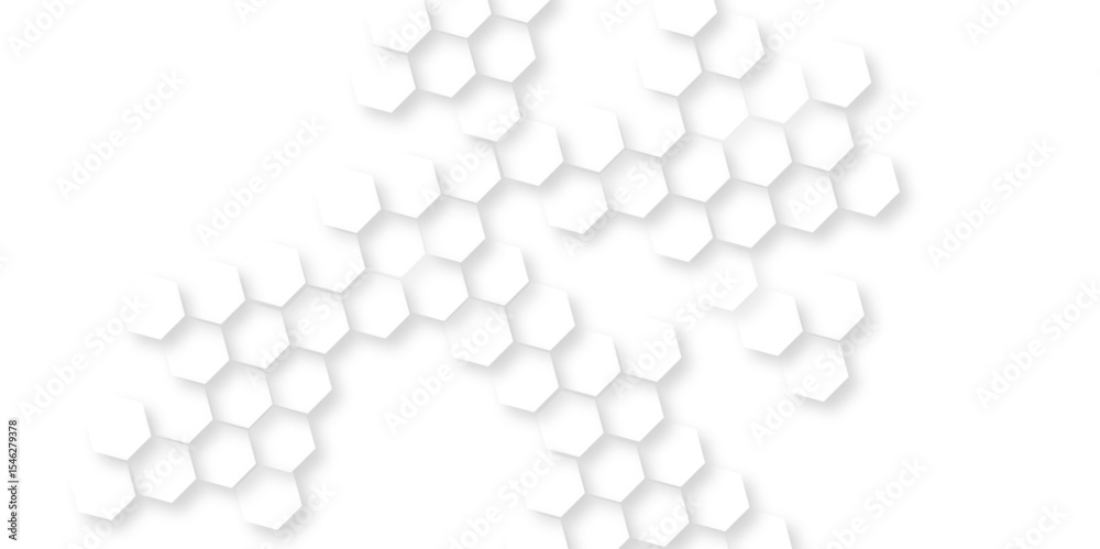 Canvas Prints abstract honeycomb mosaic white background, group of hexagons are arranged in rows, abstract geometr
