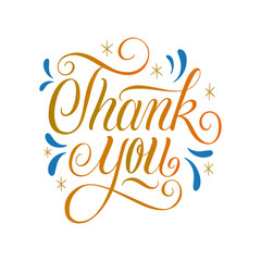 Thank you lettering style