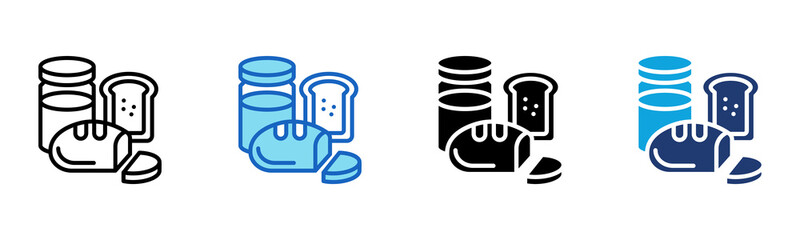 Sourdough Starter icon Multi Style Vector Illustration 