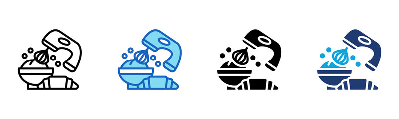 Dough Hook icon Multi Style Vector Illustration 