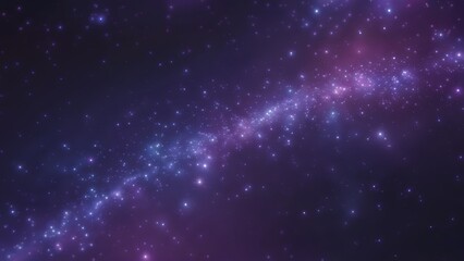 Obraz premium Cosmic starfield gradient seamless loopable deep indigo to vibrant violet with white star dots and glowing flares for space backdrop