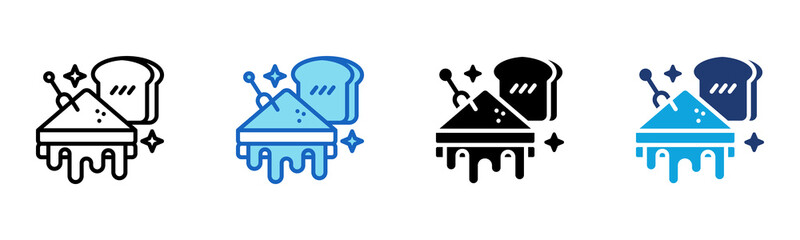 Sandwich Loaf icon Multi Style Vector Illustration 