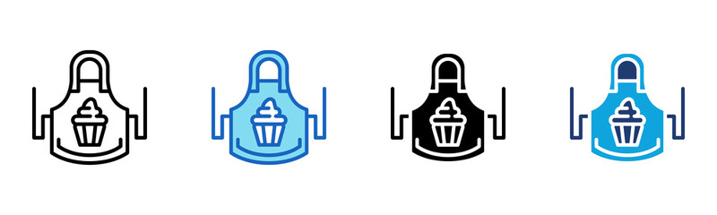 Bakery Apron icon Multi Style Vector Illustration 