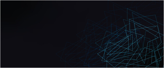 Abstract dark blue background with light blue lines for technology and design concepts 100