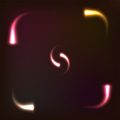 coloring flying frame isolated on dark background