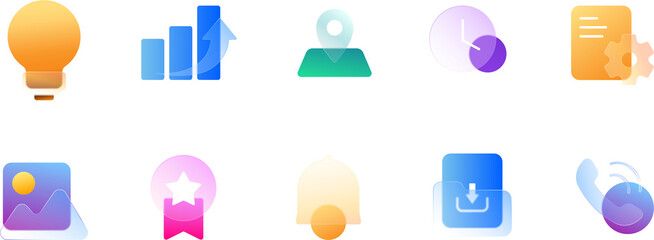 Glassmorphism Icon Pack