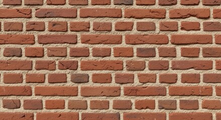 Rustic Textured Clay Brick Wall Uneven Color Mortar Traditional Architectural Element