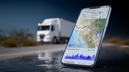 Mobile app interface showing cold chain shipment routes with live tracking, temperature graphs, and alerts for potential deviations