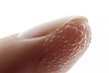 Fototapeta premium Close-up view of textured skin on a fingertip.