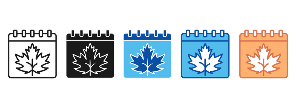 Schedule Icon Set Multiple Style Collection