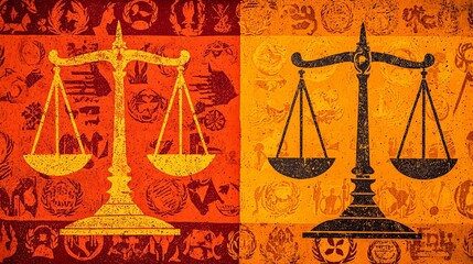 Symbolic Scales of Justice for International Amnesty Day