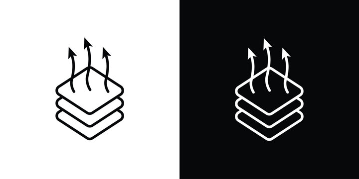 Breathable icon in black. flat graphic vector icon