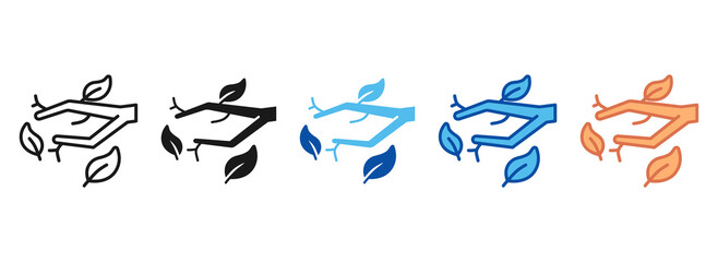 Branch Icon Set Multiple Style Collection