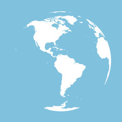 Naklejka premium World globes maps set. Europe, Asia, North and South America, Oceania, Africa globe maps. Earth globe icons isolated on blue background. Vector illustration