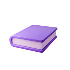 3d Purple book vector illustration, symbolizing knowledge or literature in modern design. Ideal for education, learning resources, and digital libraries. High-quality and trending stock asset.