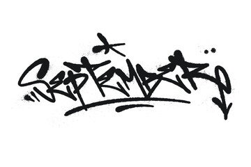 September Graffiti Art Bold Style Energetic Composition