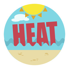 Heat vector icon. Summer. Vacation