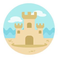 Sand Castle icon. Summer. Vacation