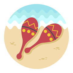 Maracas vector icon. Summer. Vacation