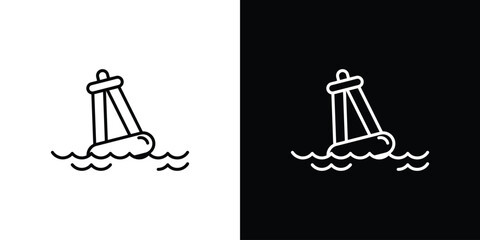Buoy icon in black. flat graphic vector icon © Vince