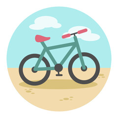 Bicycle vector icon. Summer sign