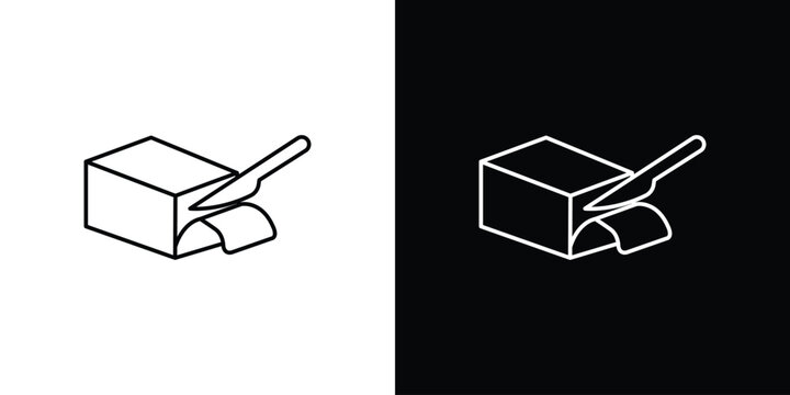 Butter icon in black. flat graphic vector icon