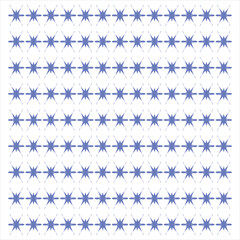 Repeating Blue Starburst Pattern