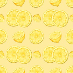 seamless pattern with lemons