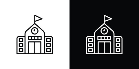 Campus icon in black. flat graphic vector icon © Vince