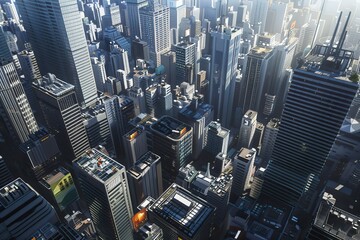 Premium Quality Picture of Daytime City View with Urban Buildings