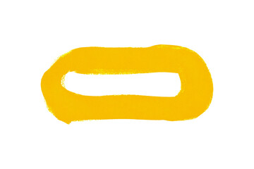 Yellow watercolor background. Artistic hand paint. Isolated on transparent background.

