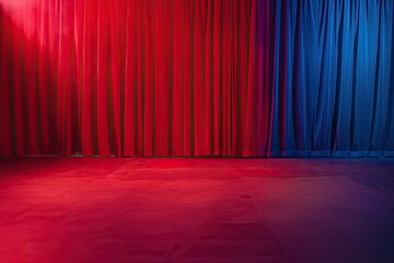 High Quality Picture of a Red and Blue Photo of a Red Backdrop for a Studio
