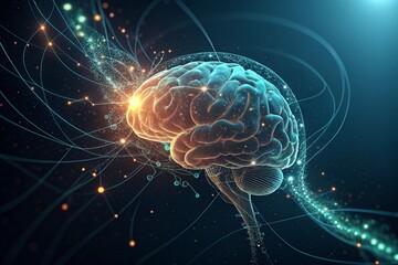 Fototapeta premium abstract human brain background