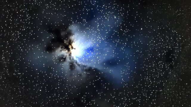 Deep space nebula with scattered stars