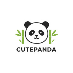panda and bamboo vector