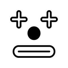 Abstract Icon Portrait Depicting Emotions with Geometric Elements in Minimalist Style