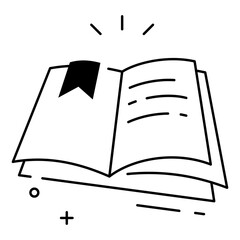 book icon, simple design, vector illustration