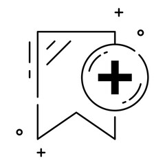 bookmark icon, simple design, vector illustration