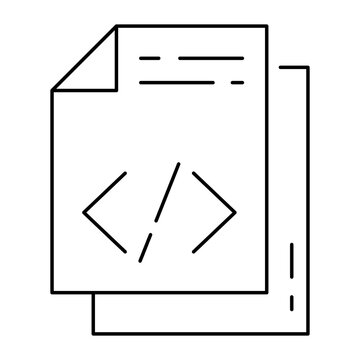 code icon, simple design, vector illustration