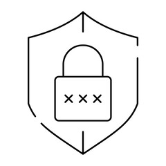 padlock icon, simple design, vector illustration