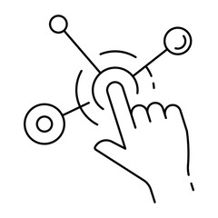 click icon, simple design, vector illustration