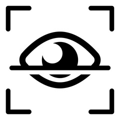 scanning icon, simple design, vector illustration