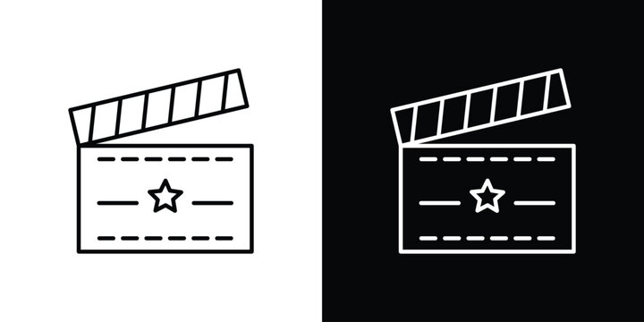 Casting call icon in black. flat graphic vector icon
