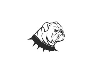 Aggressive Bulldog Mascot Vector  Fierce Guard Dog Logo for Sports Teams, Security Brands, and Tattoo Art